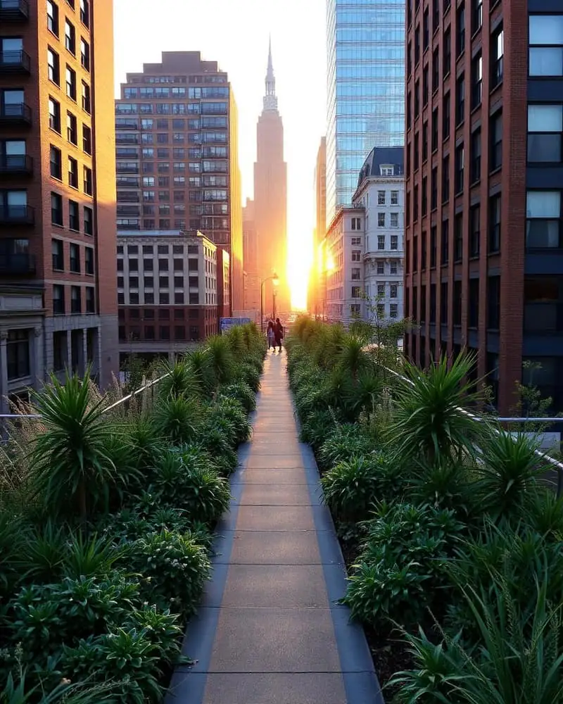 The High Line elevated park in Chelsea, Manhattan